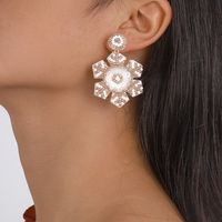 Fashion Snowflake Beaded Sequin Women's Drop Earrings 1 Pair main image 3