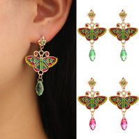 Ethnic Style Butterfly Alloy Enamel Women's Drop Earrings 1 Pair main image 1