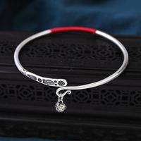 Simple Style Monogram Sterling Silver Tassel Women's Anklet sku image 1