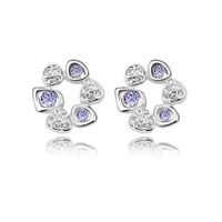 Fashion Flower Alloy Rhinestones Women's Ear Studs 1 Pair main image 1