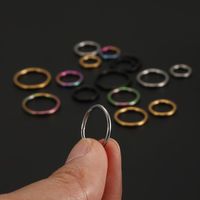 Simple Style Circle Stainless Steel Plating Nose Ring main image 5