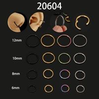 Simple Style Circle Stainless Steel Plating Nose Ring main image 4