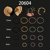 Style Simple Cercle Acier Inoxydable Placage Piercing Au Nez main image 4