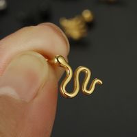 1 Pièce Style Cool Serpent Araignée Placage Acier Au Titane Boucles D'oreilles main image 4