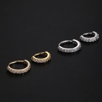 Simple Style Circle Copper Inlay Zircon Nose Ring main image 3