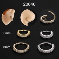 Simple Style Circle Copper Inlay Zircon Nose Ring main image 5