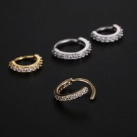 Simple Style Circle Copper Inlay Zircon Nose Ring main image 1