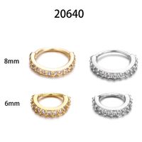 Simple Style Circle Copper Inlay Zircon Nose Ring main image 6