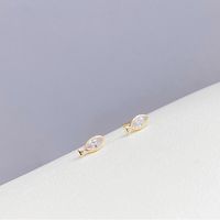 Cute Crab Copper Plating Zircon Ear Studs 3 Pairs main image 2