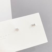 Fashion Geometric Copper Plating Zircon Ear Studs 3 Pairs main image 5