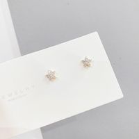 Fashion Geometric Copper Plating Zircon Ear Studs 3 Pairs main image 4