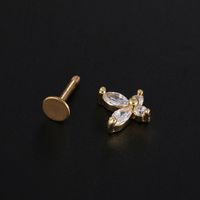 Simple Style Star Butterfly Stainless Steel Inlay Zircon Lip Stud 1 Piece main image 5