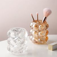 Create Crystal Decoration Transparent Glass Nordic Storage Simple Makeup Brush Bucket main image 2