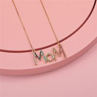 Fashion Letter Alloy Inlay Rhinestones Girl's Necklace main image 2