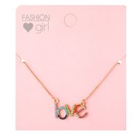 Mode Amour Alliage Incruster Strass Enfants Collier main image 3