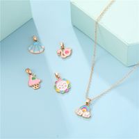 Cute Rainbow Alloy Enamel Girl's Pendant Necklace main image 5