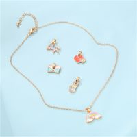 Cute Rainbow Alloy Enamel Girl's Pendant Necklace main image 4