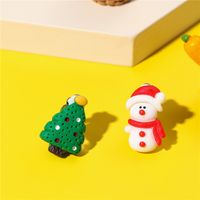 Cartoon Style Snowman Resin Kid's Ear Clips 1 Pair main image 5