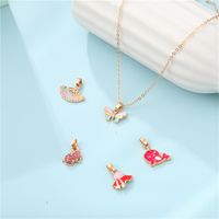 Cartoon Style Butterfly Alloy Enamel Girl's Pendant Necklace main image 3