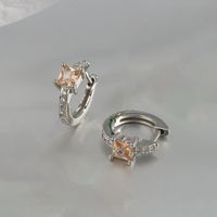 Simple Style Round Copper Plating Zircon Earrings 1 Pair sku image 4
