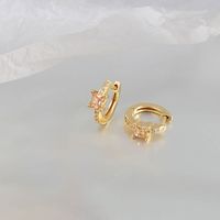 Simple Style Round Copper Plating Zircon Earrings 1 Pair sku image 10