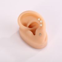 Silicone Simulation Fake Ear Facial Features Teaching Practice Props Nose Mouth Navel Stud Ring Accessories Display Stand Model sku image 1