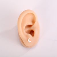 Silicone Simulation Fake Ear Facial Features Teaching Practice Props Nose Mouth Navel Stud Ring Accessories Display Stand Model sku image 2