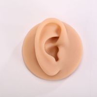 Silicone Simulation Fake Ear Facial Features Teaching Practice Props Nose Mouth Navel Stud Ring Accessories Display Stand Model sku image 9