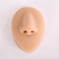 Silicone Simulation Fake Ear Facial Features Teaching Practice Props Nose Mouth Navel Stud Ring Accessories Display Stand Model sku image 4