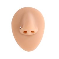 Silicone Simulation Fake Ear Facial Features Teaching Practice Props Nose Mouth Navel Stud Ring Accessories Display Stand Model main image 2