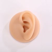 Silicone Simulation Fake Ear Facial Features Teaching Practice Props Nose Mouth Navel Stud Ring Accessories Display Stand Model sku image 3