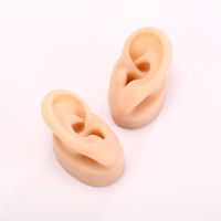 Silicone Simulation Fake Ear Facial Features Teaching Practice Props Nose Mouth Navel Stud Ring Accessories Display Stand Model sku image 10