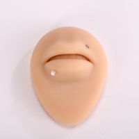 Silicone Simulation Fake Ear Facial Features Teaching Practice Props Nose Mouth Navel Stud Ring Accessories Display Stand Model sku image 5