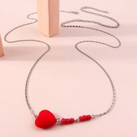 Fashion Heart Shape Beaded Alloy Women's Waist Chain 1 Piece main image 5