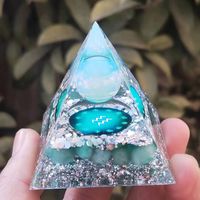 New  Pyramid Crystal Gravel Pyramid Epoxy Resin Home Desktop Handmade Ornaments sku image 32