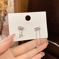 Mode Fleur Noeud D'arc Le Cuivre Incruster Perles Artificielles Zircon Boucles D'oreilles 1 Paire sku image 18