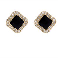 1 Pair Fashion Flower Alloy Plating Inlay Artificial Diamond Opal Women's Ear Studs main image 3