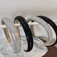 Simple Style Solid Color Rhinestone Handmade Hair Band 1 Piece main image 1