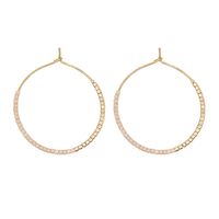 1 Pair Simple Style Color Block Glass Beaded Women's Hoop Earrings sku image 6