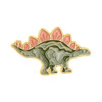 Basic Dinosaur Alloy Stoving Varnish Unisex Brooches sku image 2