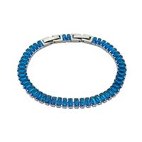 Style Simple Carré Acier Inoxydable 304 Zircon Bracelets En Masse main image 3