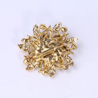 Fashion Flower Alloy Plating Artificial Rhinestones Women's Brooches main image 5