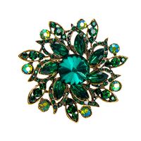 Fashion Flower Alloy Plating Artificial Rhinestones Women's Brooches main image 2