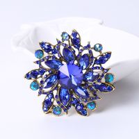 Fashion Flower Alloy Plating Artificial Rhinestones Women's Brooches main image 3