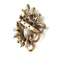 Korean Style Flower Alloy Plating Artificial Crystal Women's Brooches main image 2