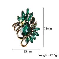 Korean Style Flower Alloy Plating Artificial Crystal Women's Brooches main image 3