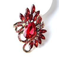Korean Style Flower Alloy Plating Artificial Crystal Women's Brooches sku image 4