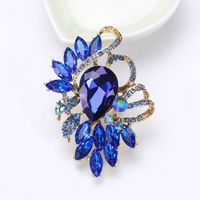 Korean Style Flower Alloy Plating Artificial Crystal Women's Brooches sku image 7