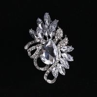 Korean Style Flower Alloy Plating Artificial Crystal Women's Brooches sku image 1