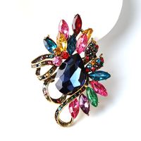 Korean Style Flower Alloy Plating Artificial Crystal Women's Brooches sku image 10